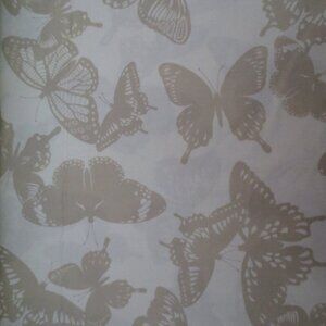3 Yards Cotton Quilt Fabric Modern Butterfly Tone Cream Craft Material #BT